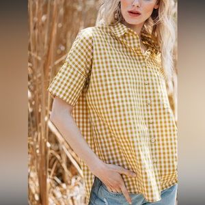 Tradlands Box Top — Golden Gingham box top